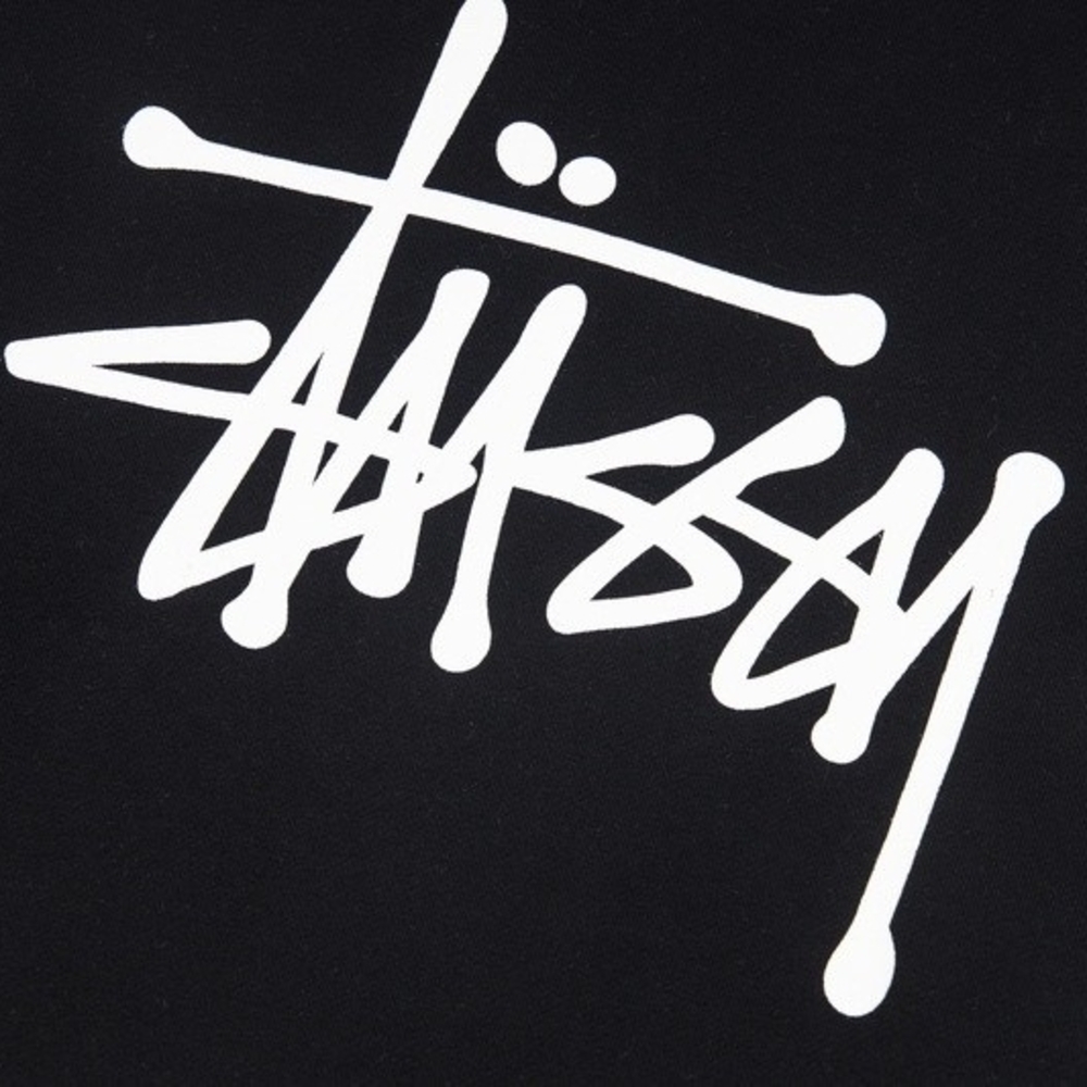 Stussy Black Hoodie with White Logo - Picture 8 of 10